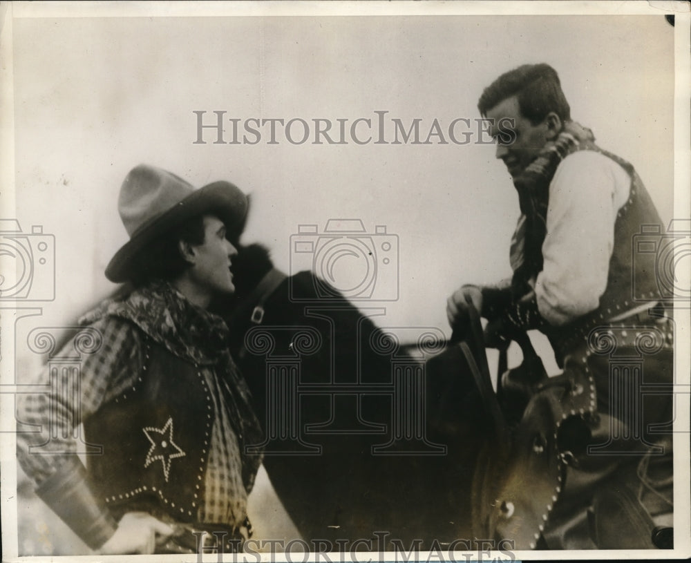 1927 Press Photo Harvard Drama Club Students Charles Leatherbee, Robert Jones