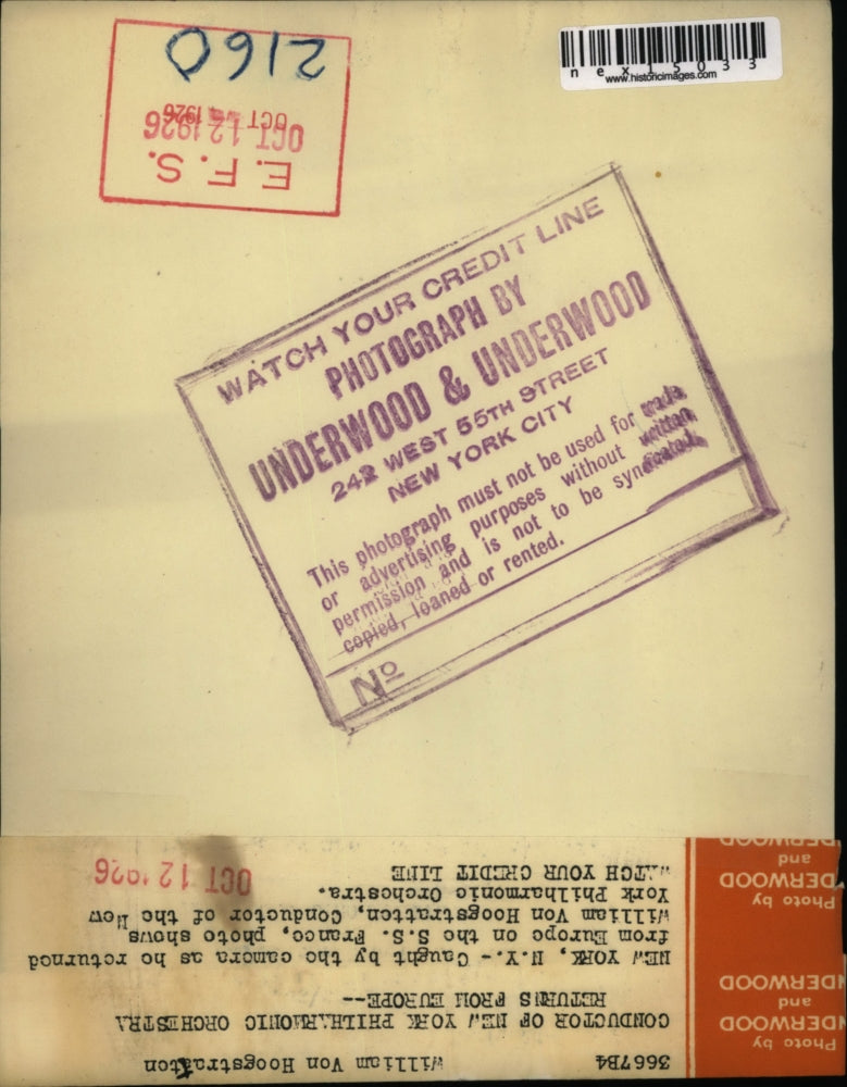 Load image into Gallery viewer, 1926 Press Photo William Von Hoogstratten, Conductor New York Philharmonic
