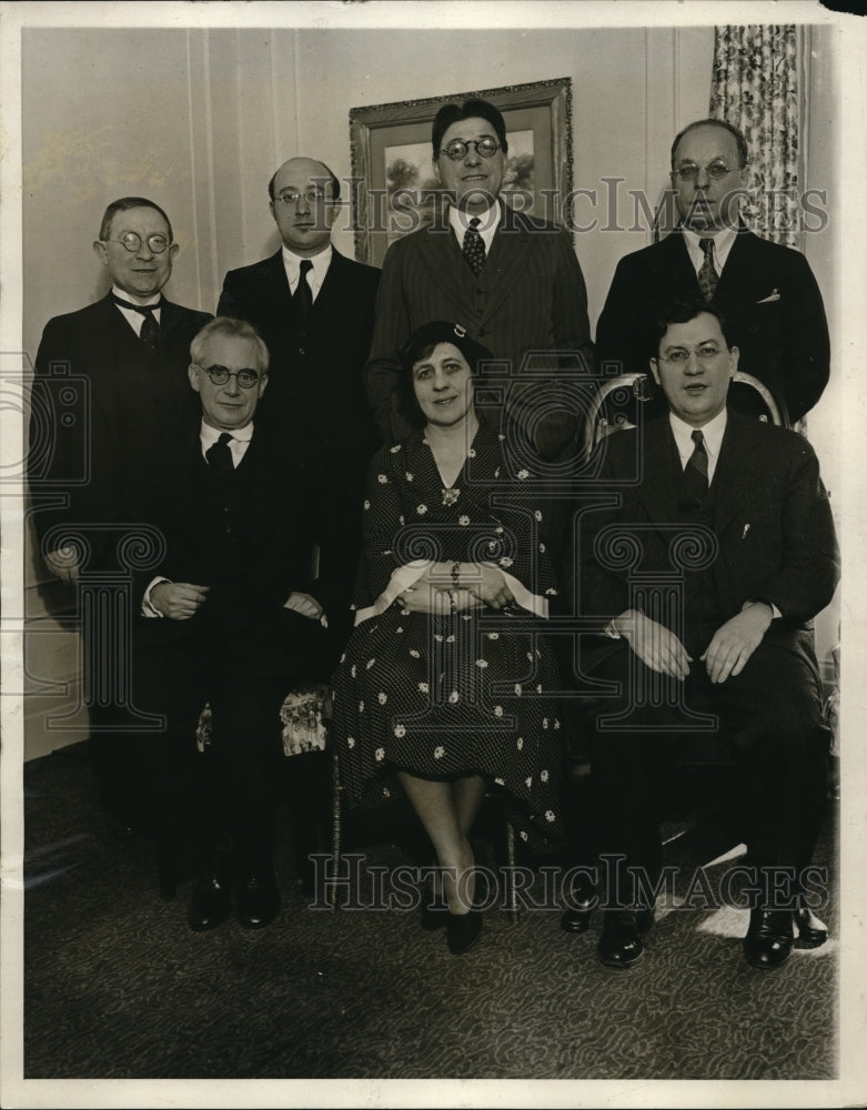 1931 Press Photo Jocab De hass, Mrs. Archibald, Silverman, Emanuel Neuman
