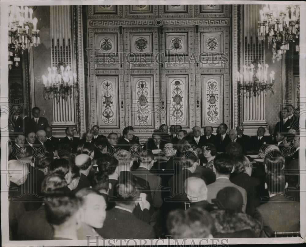 1931 Press Photo Council of the League of Nations Mr Briand of France leading