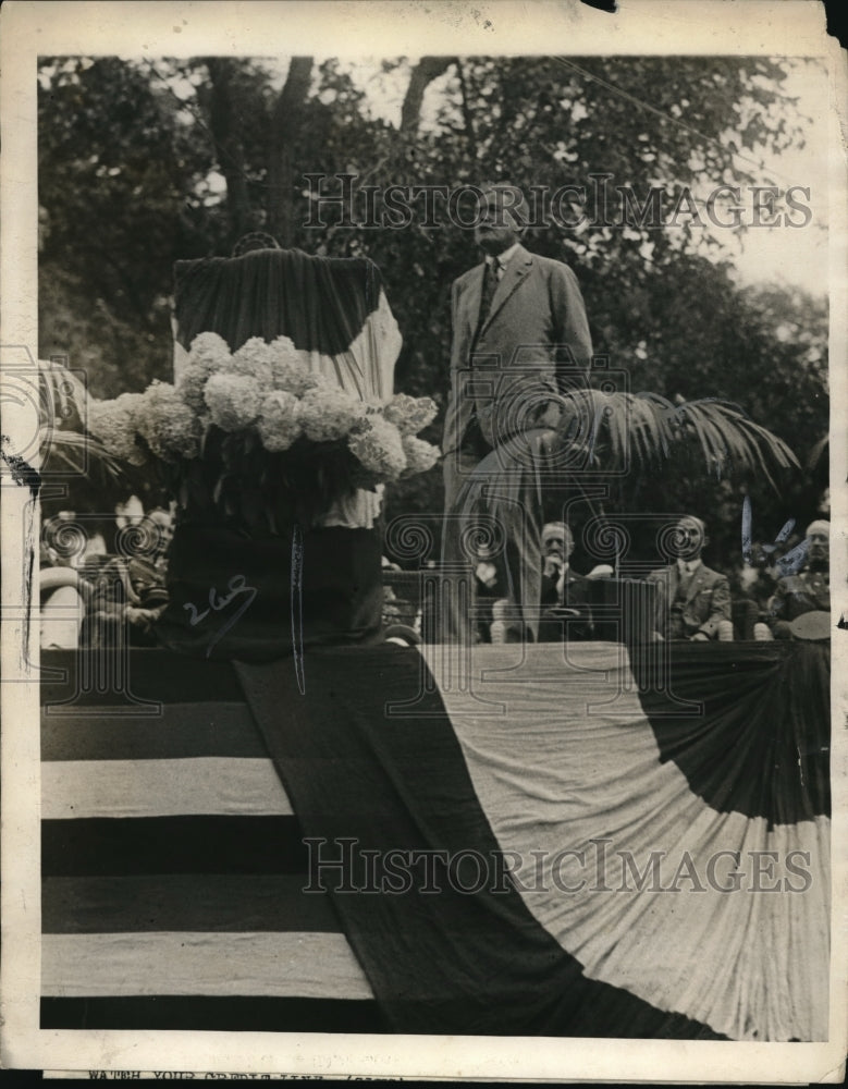 1925 Press Photo Myron T. Herrick, American Envoy to France, Speaking at West