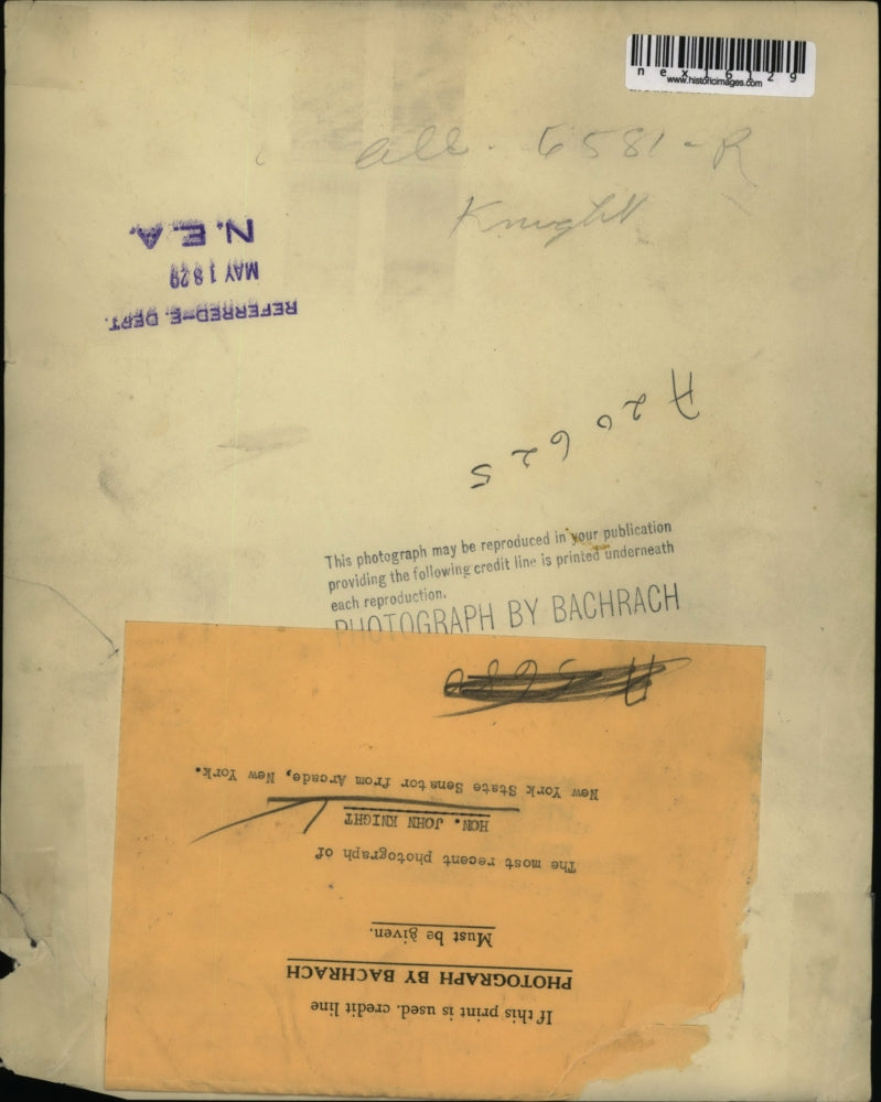 1929 Press Photo Honorary John Knight, New York Senator