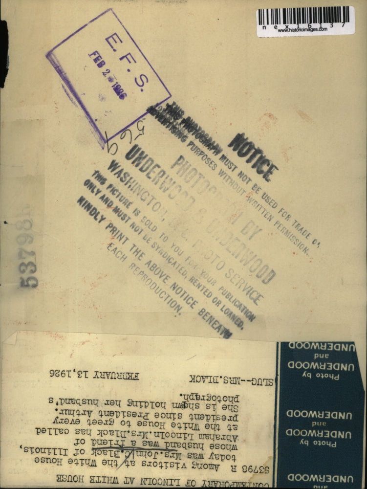 1926 Press Photo Mrs. John Black of Illinois, Has Called at the White House to