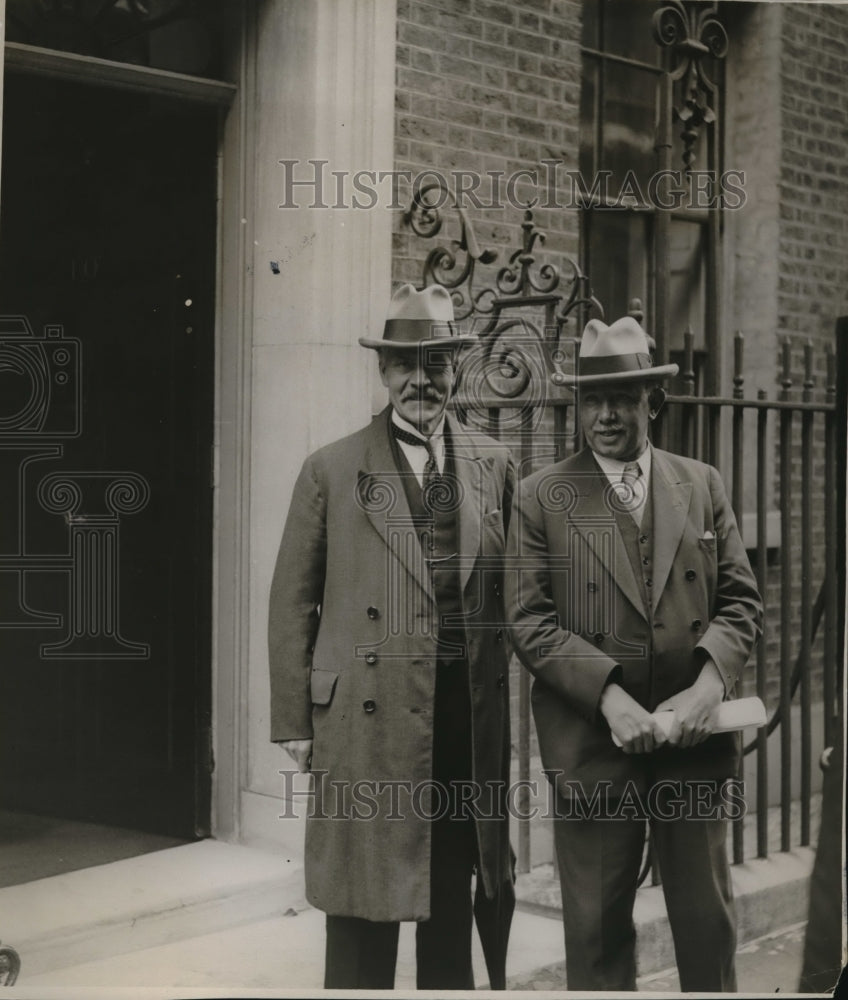 1929 Press Photo UK Prime Mionister Ramsay MacDonald & JH Thomas