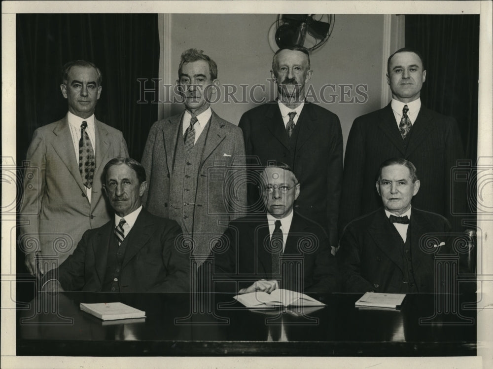 1929 Press Photo US Tariff Commission AP Dennis, TO Marvin, F Clark