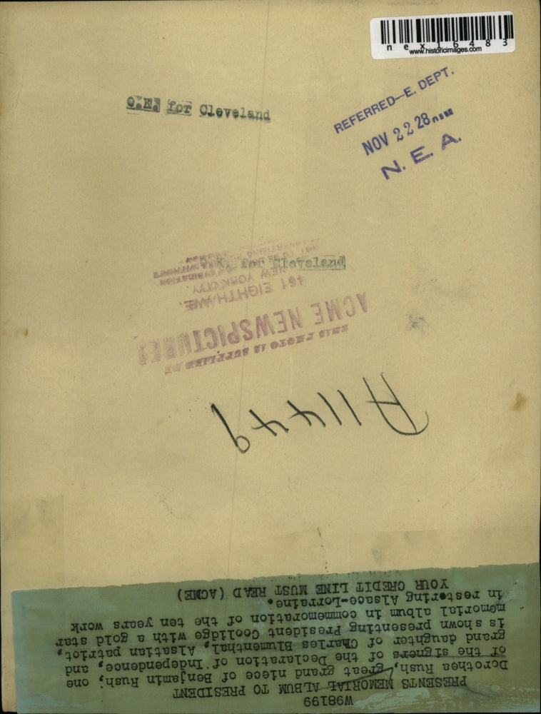 1928 Press Photo Dorothea Rush-great grand niece of Ben Rush & Pres. Coolidge