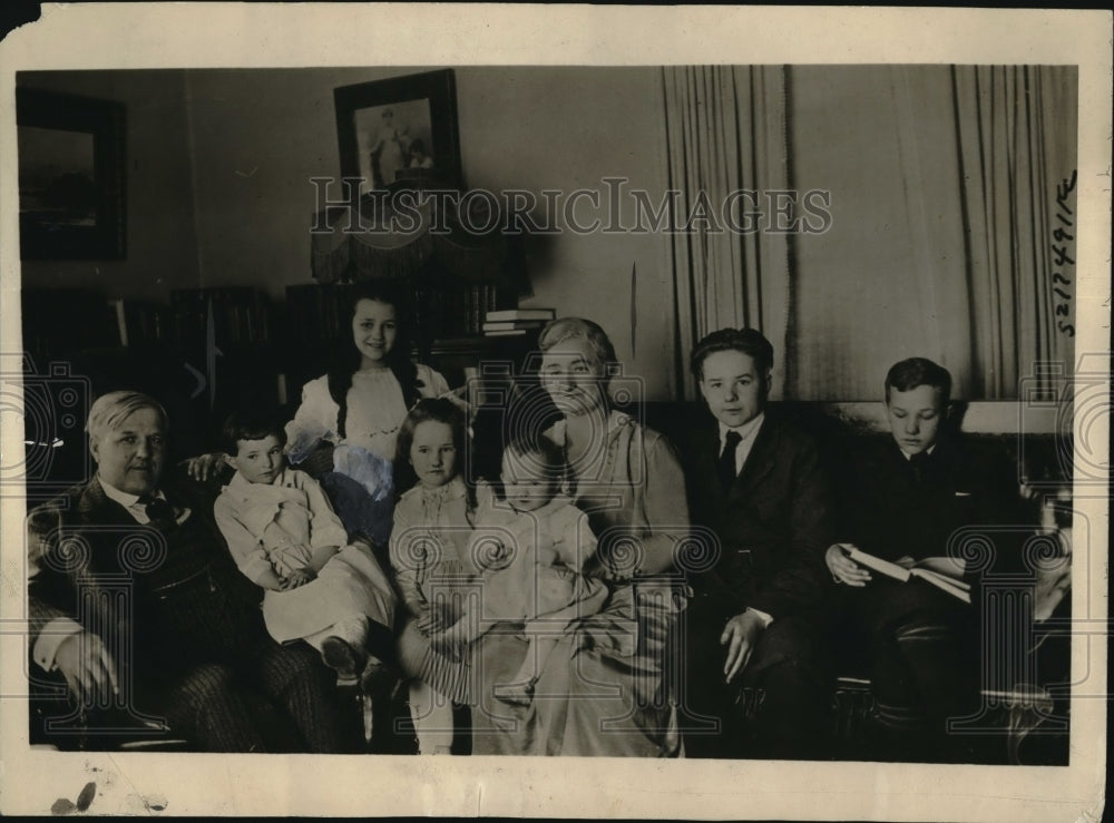 1920 Press Photo Democrats Mr and Mrs William England & children, Ponca City OK