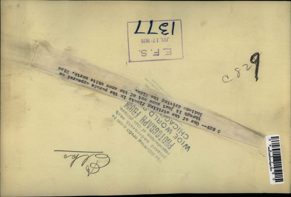 1926 Press Photo Miss Indiana Pageant Winner Driving Elk Parade Float