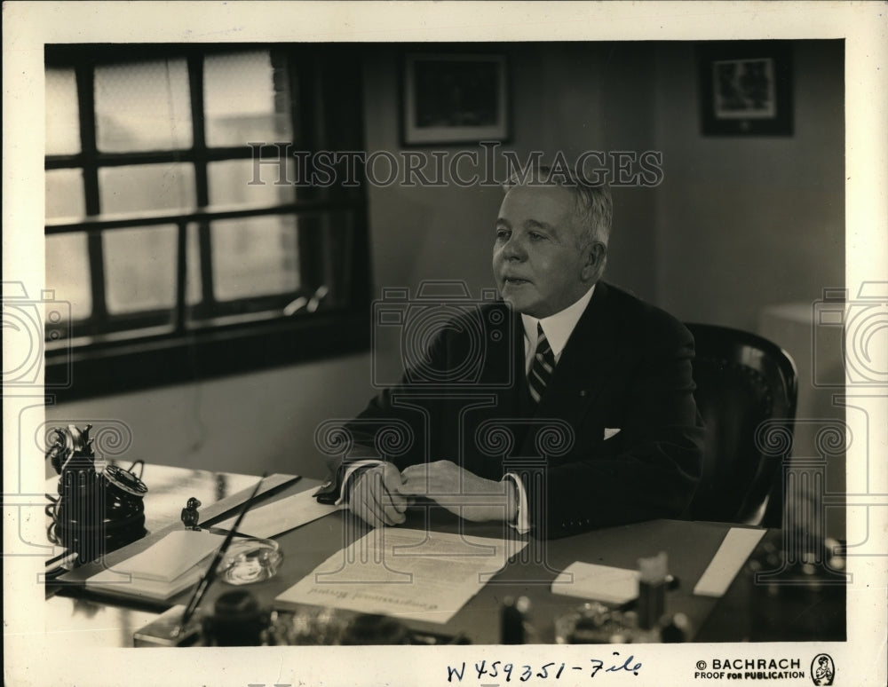 1938 Press Photo Carroll B. Merriam, Reconstruction Finance Corporation Director