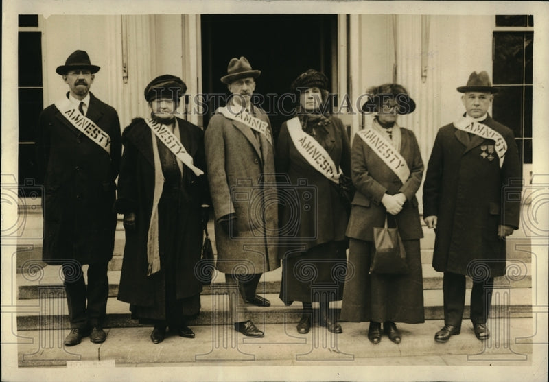 Load image into Gallery viewer, 1922 Press Photo Political Amnesty Demonstrators at White house Armistice Day
