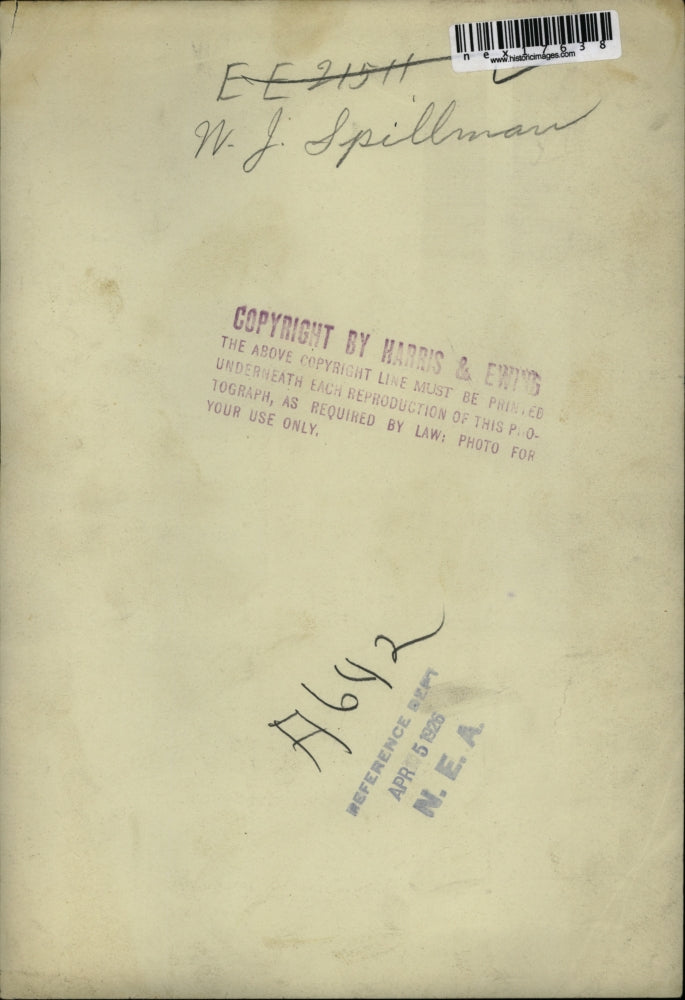 1926 Press Photo Mr W.J ,Spillman - nex17638