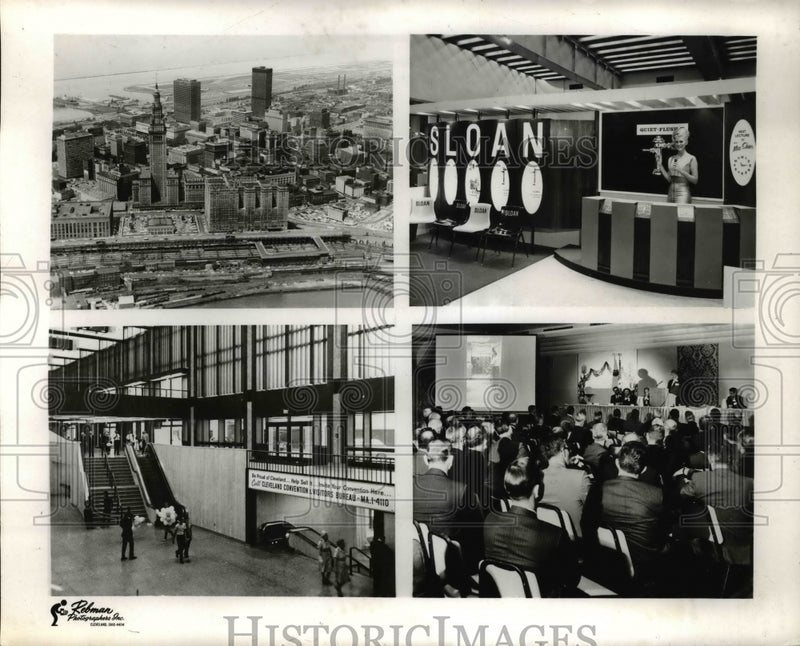 Load image into Gallery viewer, 1969 Press Photo Cleveland Convention &amp; Visitors Center Collage

