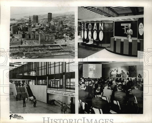 1969 Press Photo Cleveland Convention & Visitors Center Collage