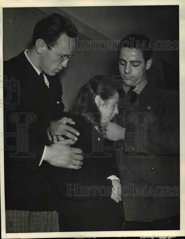Load image into Gallery viewer, 1938 Press Photo La Calif Joe, Wm,Spinelli &amp; Mrs H Anguill at dad's murder trial

