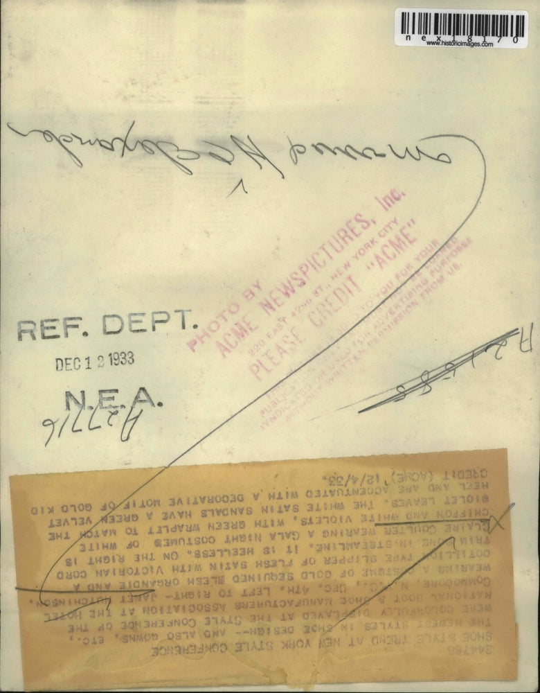 1933 Press Photo Janet Hutchinson, Claire Coulter at NYC Gala in evening gowns