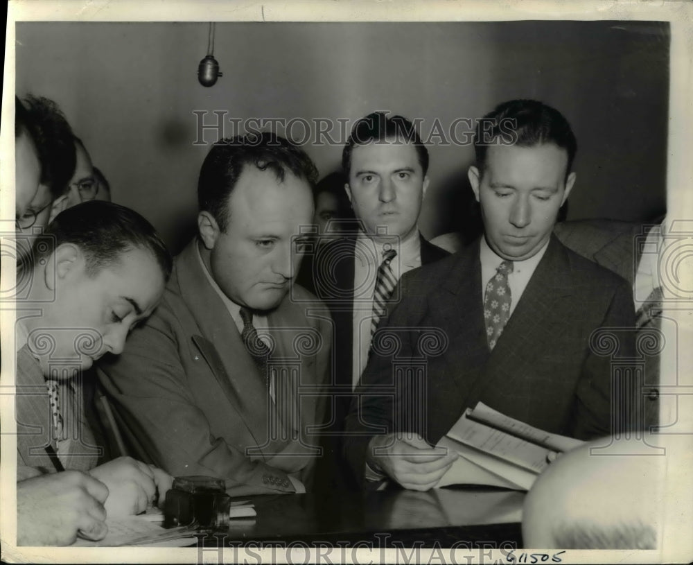 1941 Press Photo NYC Conradin Otto Dold at espionage trial Lt V Quinn