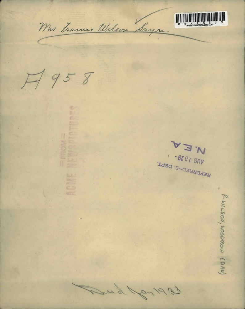 1929 Press Photo Mrs Frances Wilson Sayre