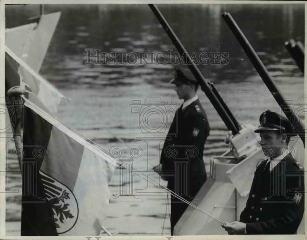 1961 Press Photo Neustadt West German Navy water patrol units