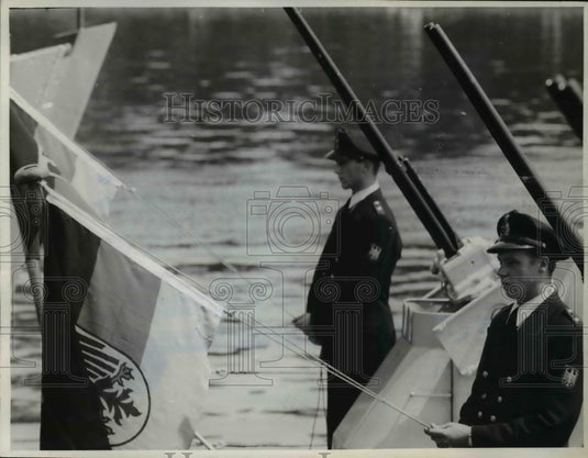 1961 Press Photo Neustadt West German Navy water patrol units