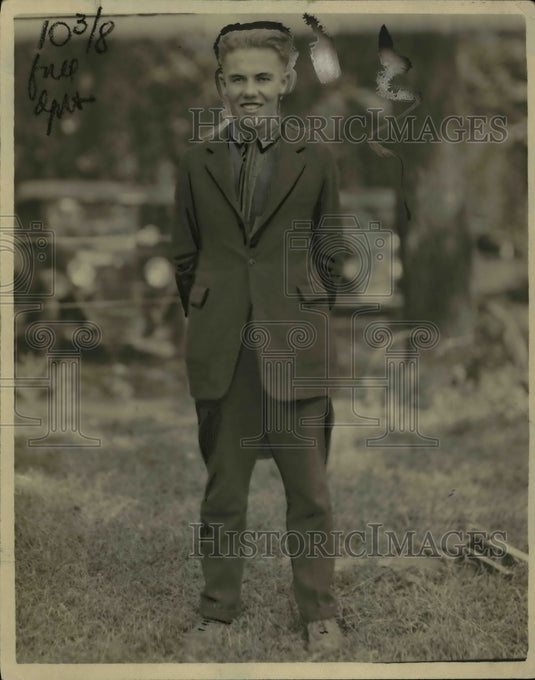 1924 Press Photo Victor Lindgren age 18 Pack River ND health champ