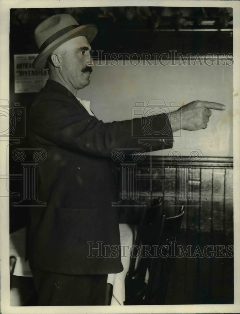 1926 Press Photo Frank Del Gavo accuses A Faverra of brothers murder
