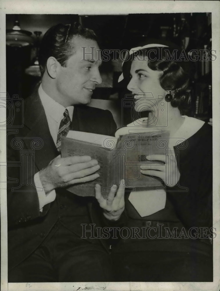 1932 Press Photo Ruth Wenter Northwestern Univ & Paul Cummins