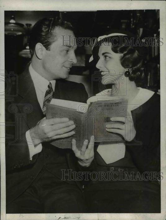 1932 Press Photo Ruth Wenter Northwestern Univ & Paul Cummins