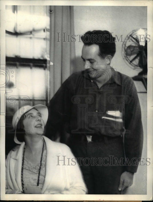 1934 Press Photo San Quentin Prison Calif David Lamson & sister Dr M Lamson