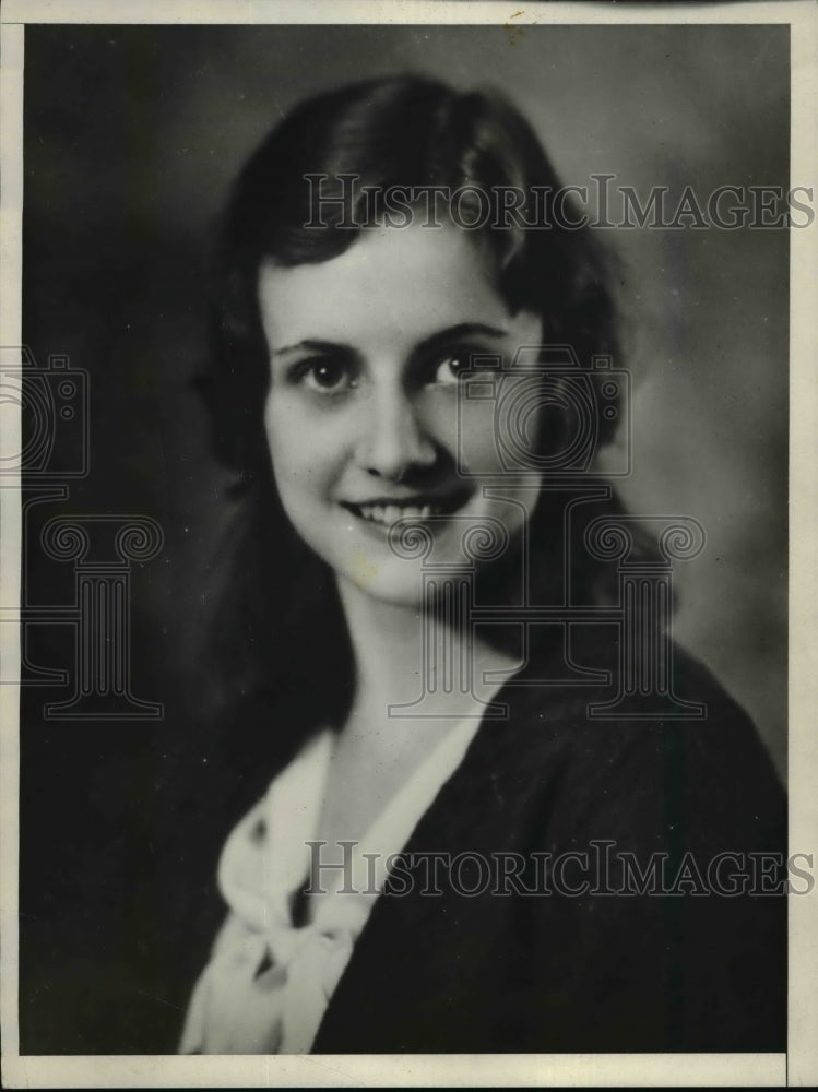1932 Press Photo Mary Ann Scarborough Ashland Ohio College most beautiful coed