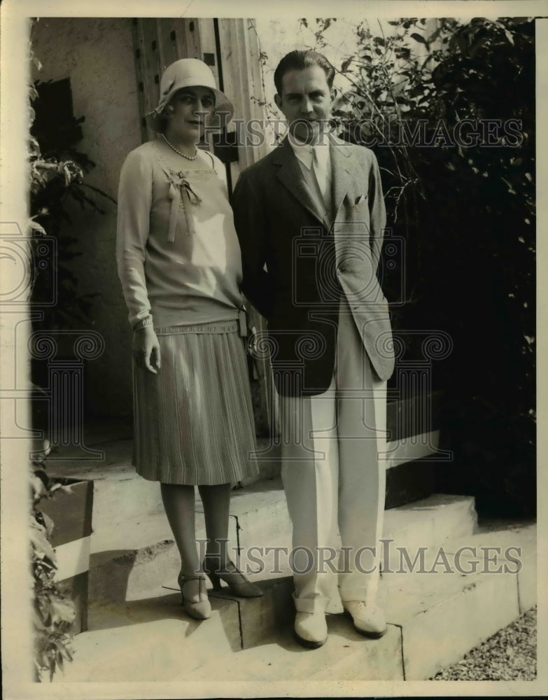 1928 Press Photo Palm Beach Fla. Prince & PrincessChlodwig H Schillingfurst of N