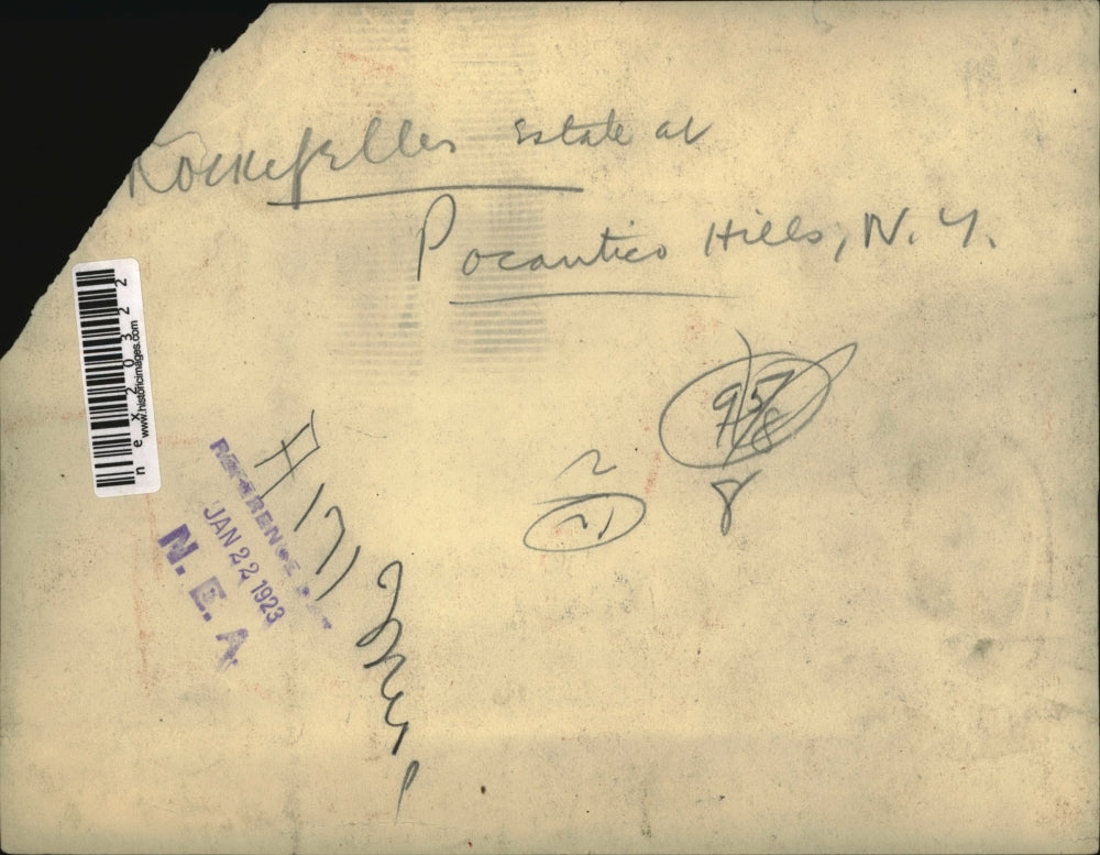 1923 Press Photo Aerial view of Rockerfeller estate at Pocanties Hills NY