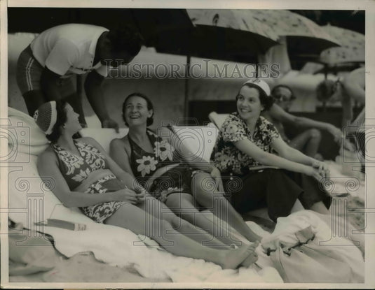 1936 Press Photo Mrs. Frederick Almer Jr. Mrs. Steward Hudson, Mrs. Emoly Ford