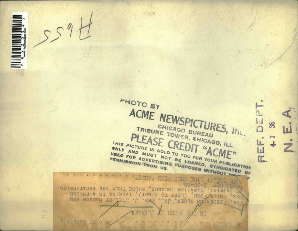 1936 Press Photo Mrs. Frederick Almer Jr. Mrs. Steward Hudson, Mrs. Emoly Ford