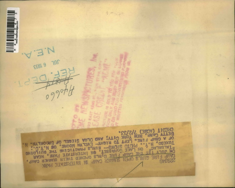 1933 Press Photo Camp Fire girls E Moore,B Carr, O Siegel in NY