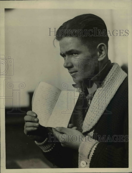 1930 Press Photo Joseph Nolan Apollo seaman was adrift for 97 days