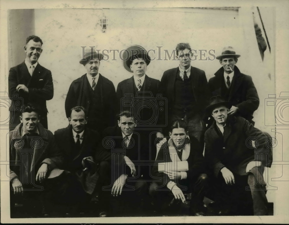 1930 Press Photo Crew of Apollo after 97 days adrift at sea, Shireffs, Haiting,