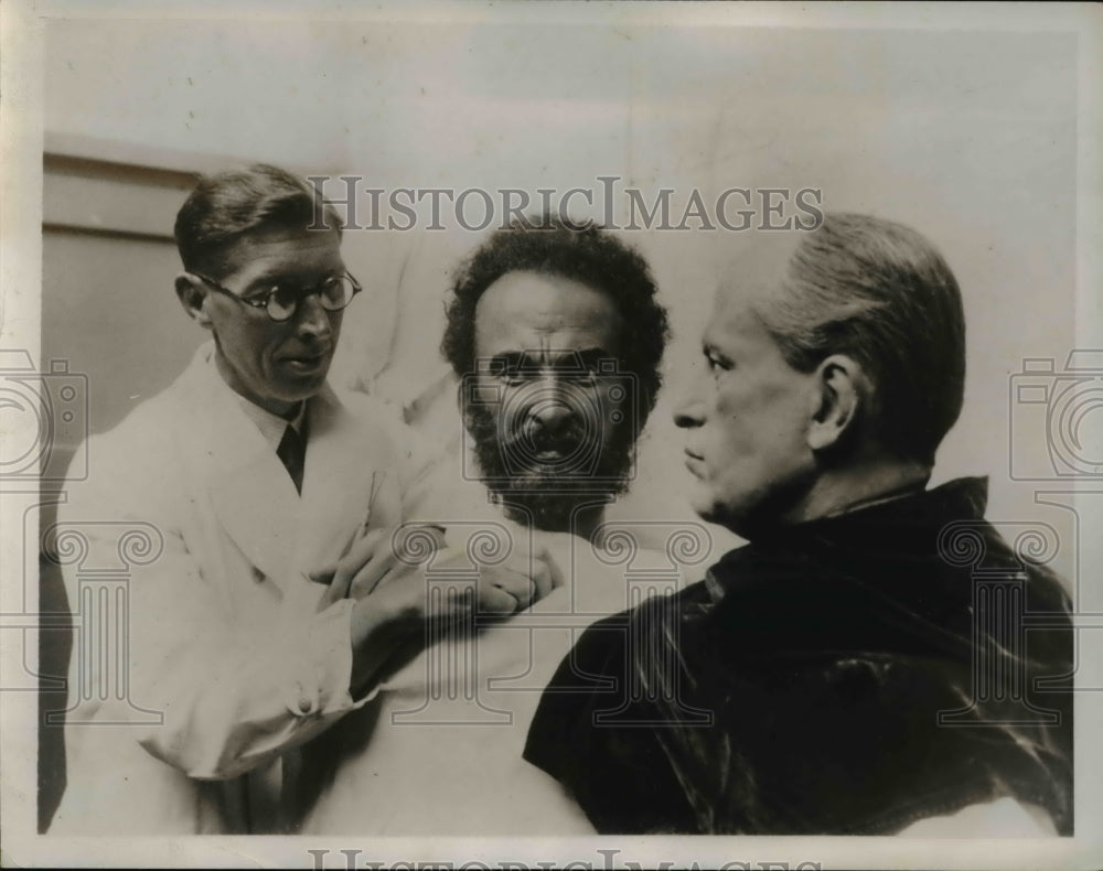 1935 Press Photo Haile Selassie Emperor of Ethiopia, Prmier Mussolini
