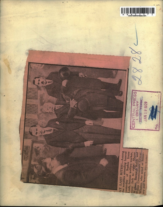 1929 Press Photo Mayor Walker Bernard Reich Police Commissioner Grover Whalen