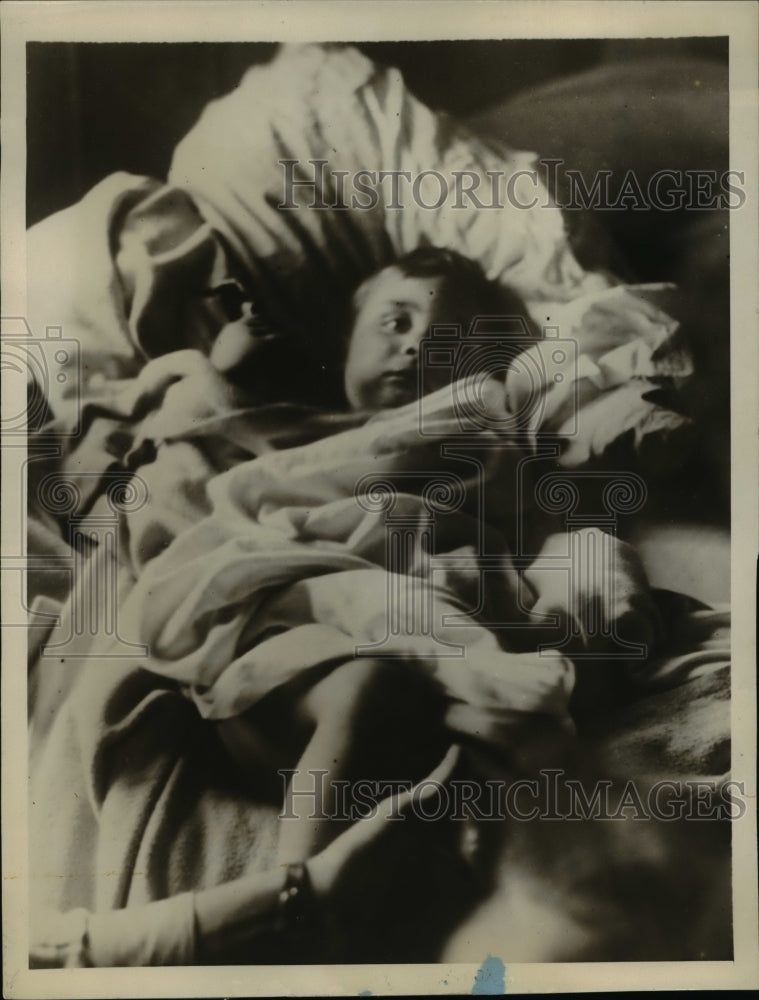 1929 Press Photo Jimmy Branca age 3 home safe after being lost in Cardiff NJ