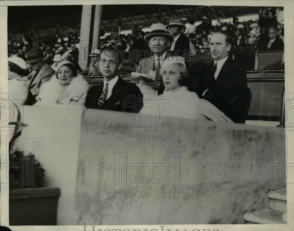 1933 Press Photo Mrs FV Stoors, Adolph Spreckles, FV Stoors, Mrs Spreckles