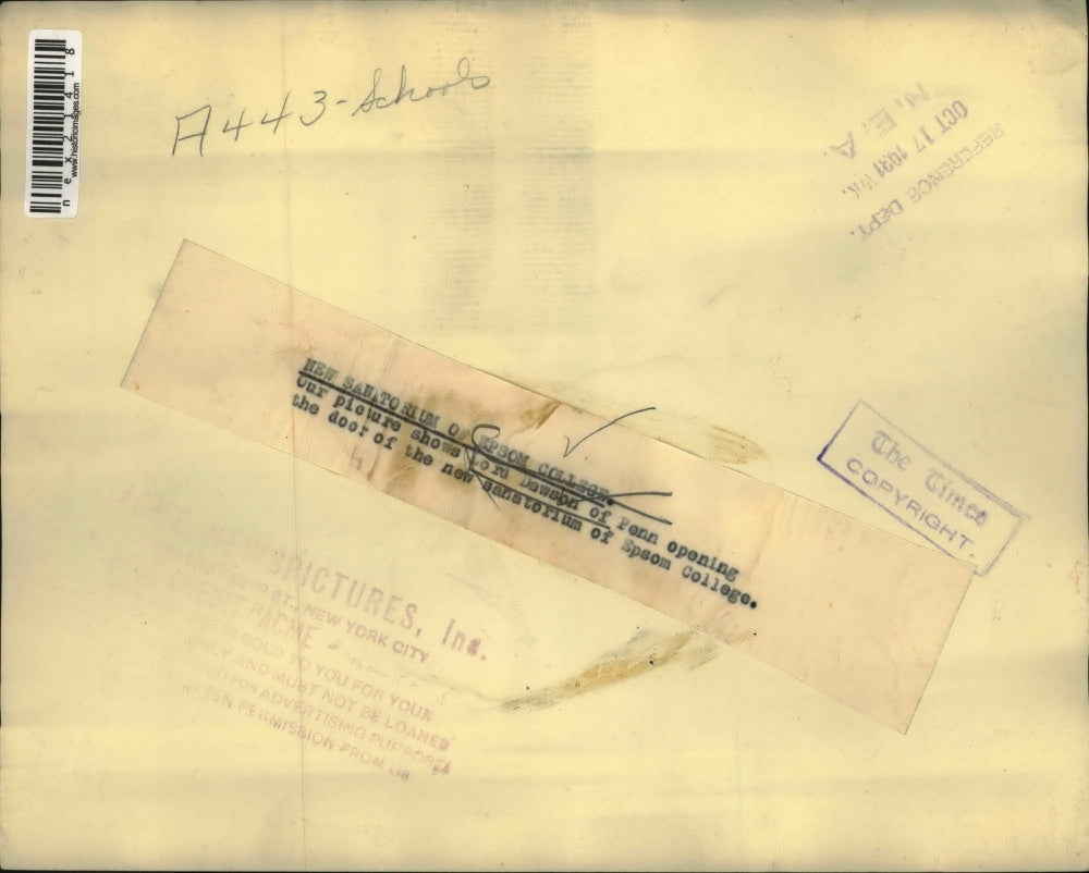 1931 Press Photo Lord Dawson at opening of Sanatorium of Epsom College