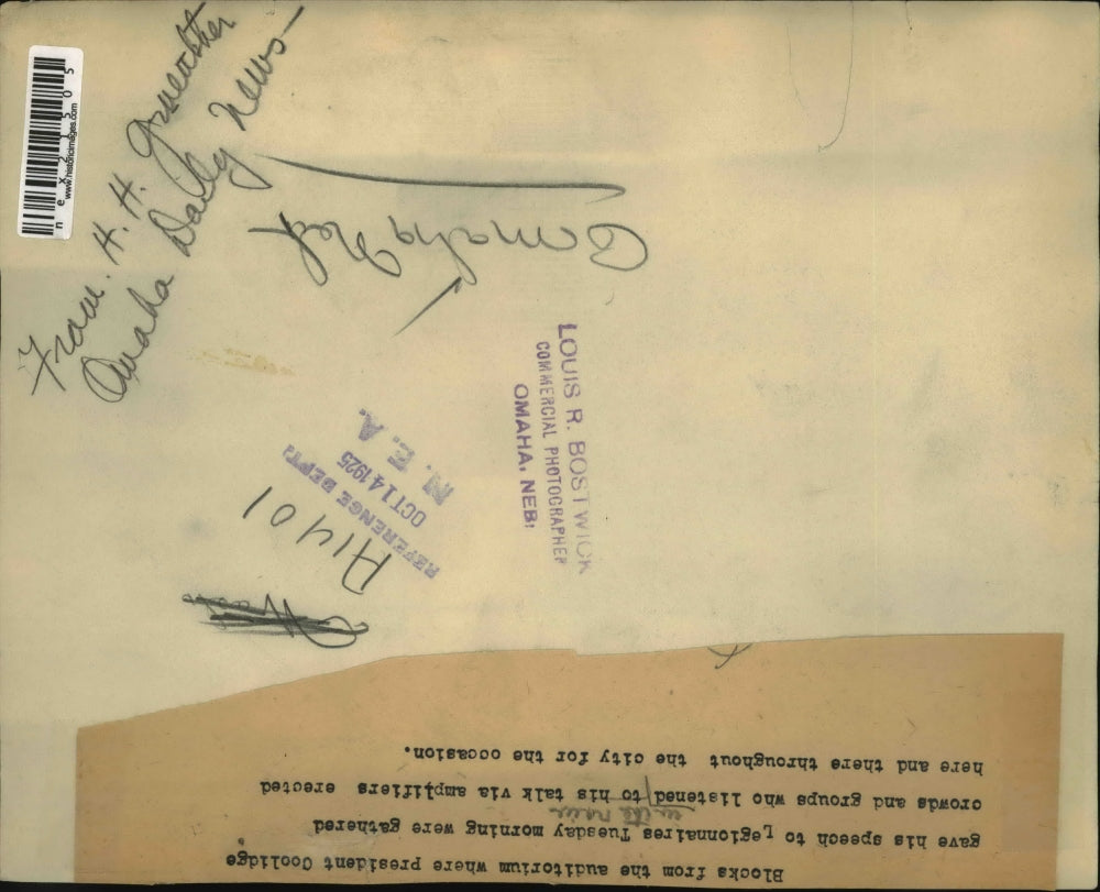 1925 Press Photo Crowd Listens To Speech Given By President Coolidge