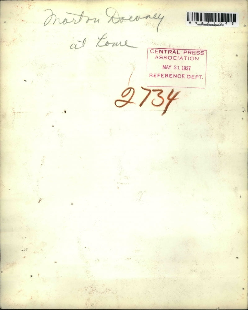 1937 Press Photo Marton Downey at home - nex21645