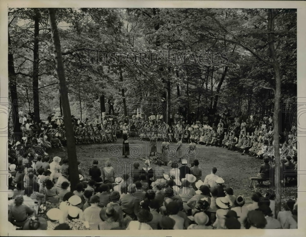 1937 Press Photo Opening of Girl Scout Silver Jubilee