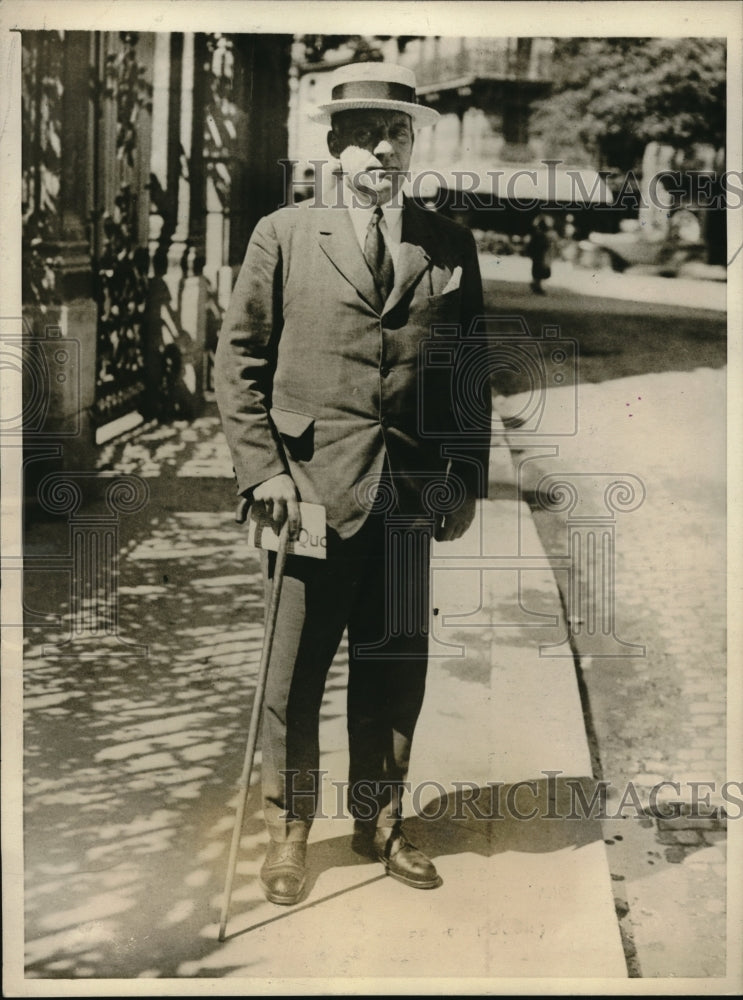 1924 Press Photo Col James A. Logan, official observer of the US at Financial Co