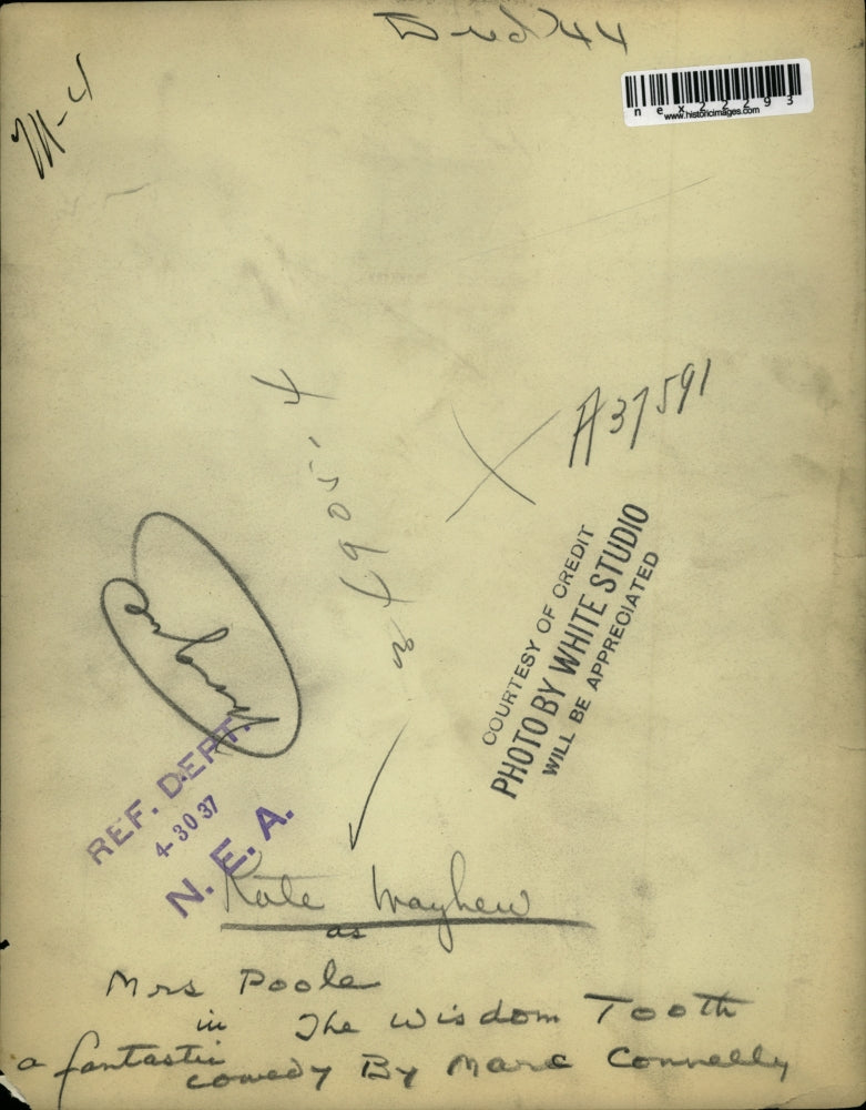 1937 Press Photo Kate Mayhew as Mrs Poole in The Wisdom Tooth