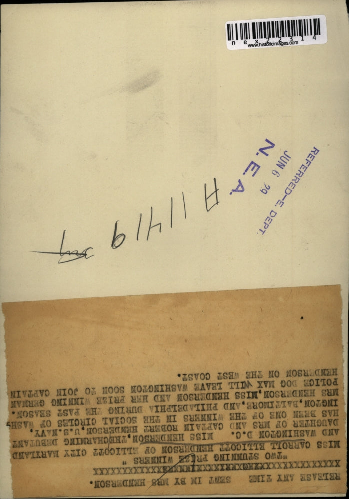 1929 Press Photo Carroll E Henderson & prize winning police dog