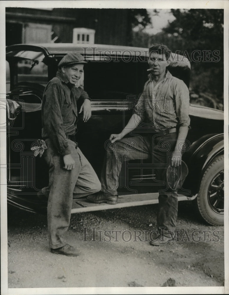 1932 Press Photo Brownie Zane & Walter Seehoust garage owners in NJ