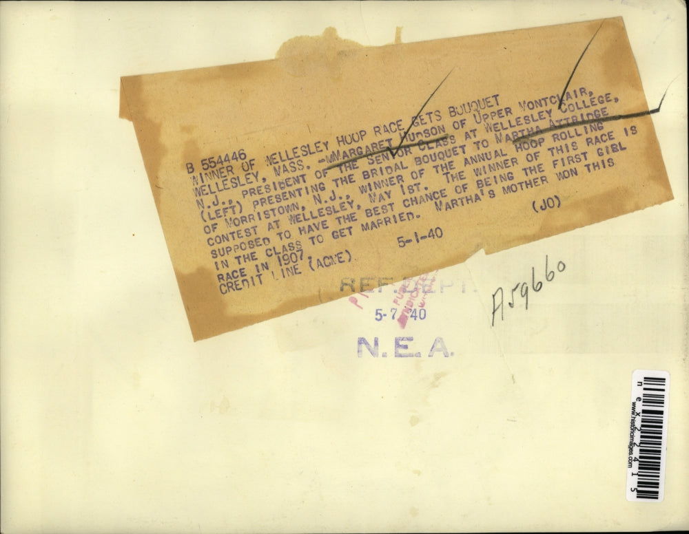 1940 Press Photo Margaret Hudson & Martha Attridge winners Hoop Rolling contest