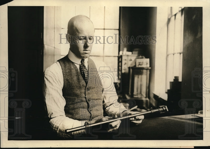 Load image into Gallery viewer, 1924 Press Photo Brass Tube, designed by the Coast &amp; Geodetic Survey
